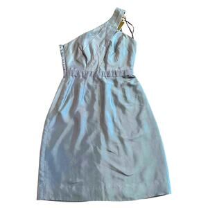 J Crew Womens NEW Bridesmaid dress PBL one shoulder slate blue Size 2